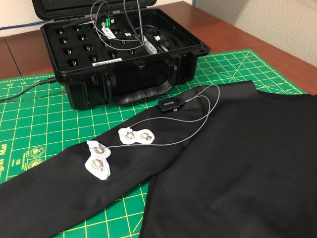 Performance T-shirt with Embroidered Textile Electrodes to Track Muscle Activation via EMG ​